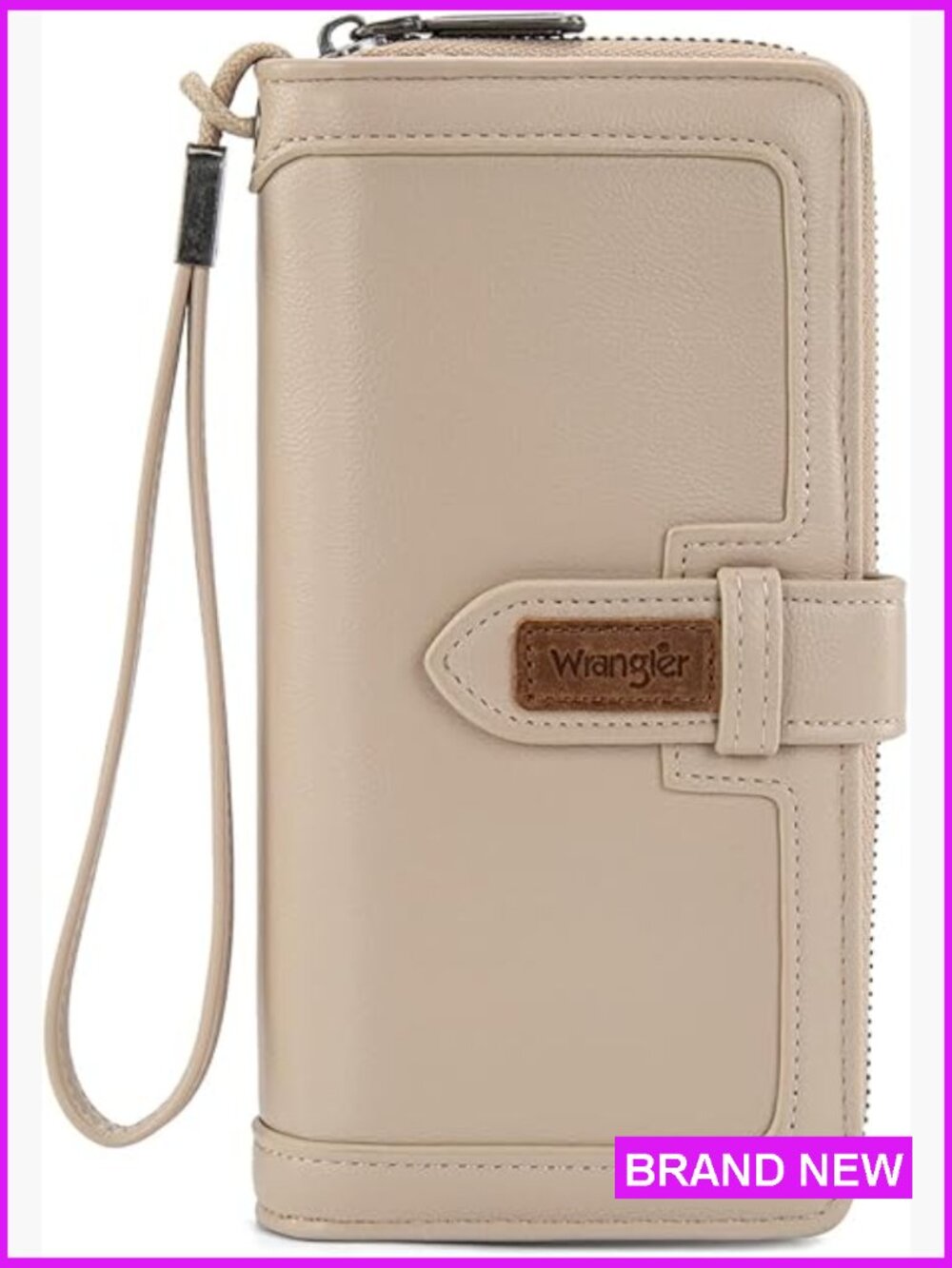 Large Capacity Vegan Leather Wristlet Wallet RFID Blocking Minimalist Chic
